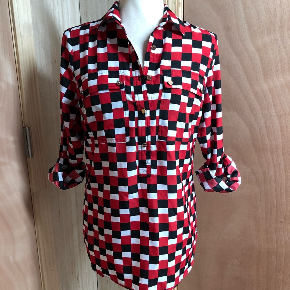 Michael Kors Half Button Up Blouse